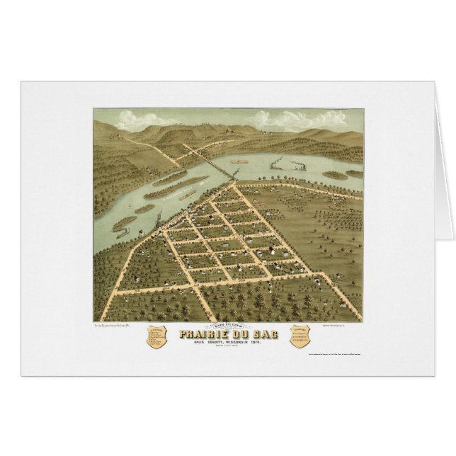 Prairie Du Sac, WI Panoramic Map - 1870 (Front Horizontal)