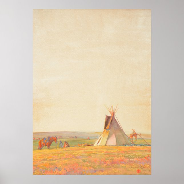 Prairie Evening by Maynard Dixon Poster (Front)
