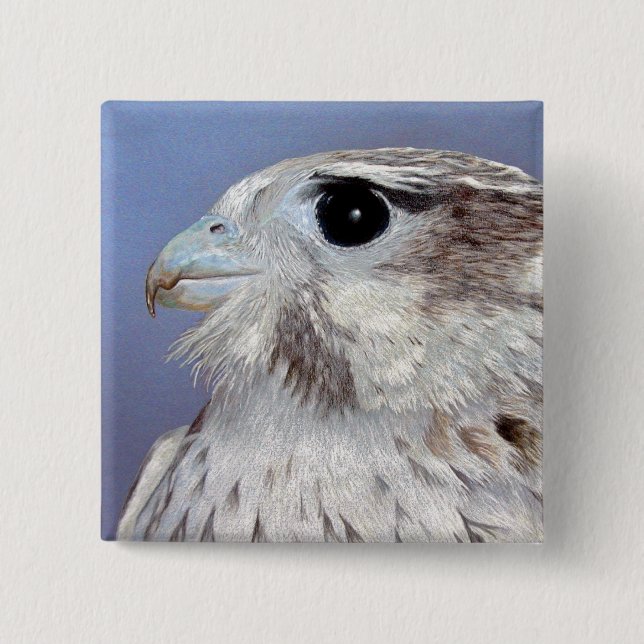 Prairie Falcon 15 Cm Square Badge (Front)