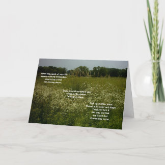 Prairie Flowers Card With Puzzle Poem