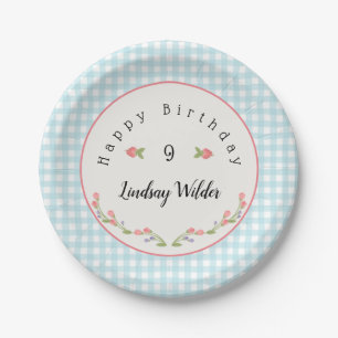 Prairie Girl Birthday Paper Plate