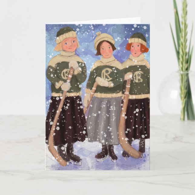 Prairie Girls of Winter, Circa 1925 Thank You Card (Front)