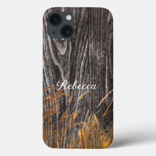 Prairie Harvest Wheat On Barn Board iPhone 13 Case