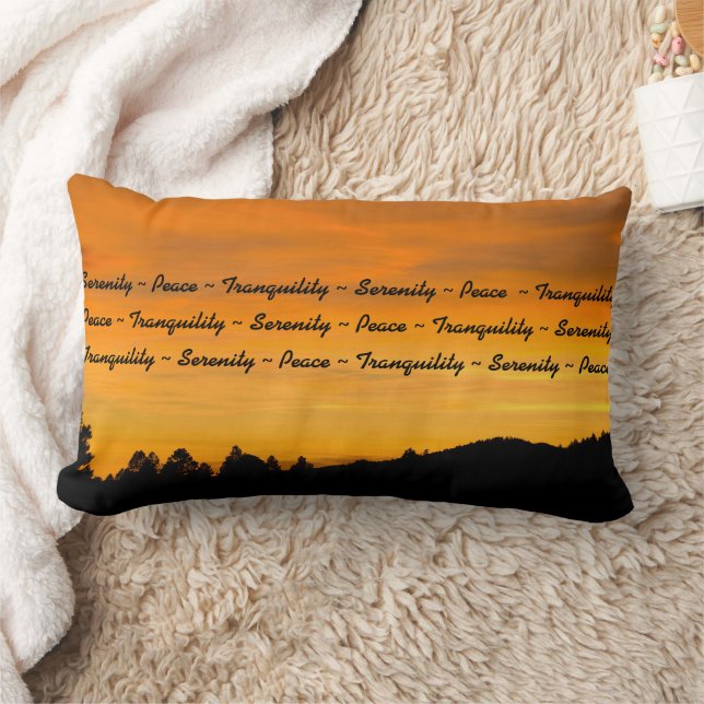 Prairie Hills At Sunset Photograph Lumbar Cushion (Blanket)