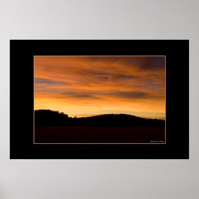 Prairie Hills At Sunset Poster (Front)