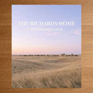 Prairie Horizon Custom Name Poster
