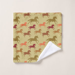 Prairie Horses Running Riding Equestrian Vintage Wash Cloth