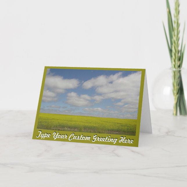 Prairie Landscape Cards Manitoba Personalised Card (Front)