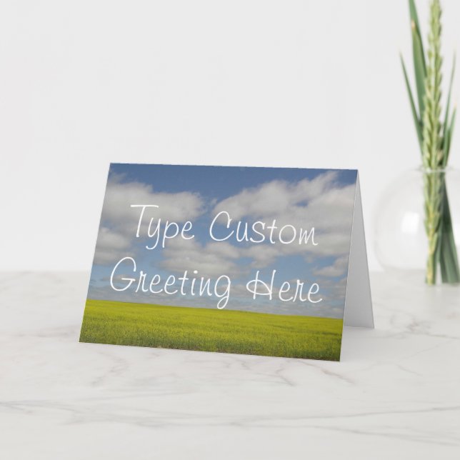 Prairie Landscape Cards Manitoba Personalised Card (Front)
