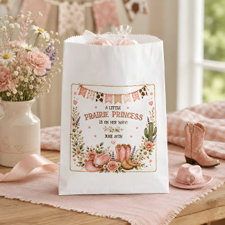 Prairie Princess Western Baby Shower Favour Bags