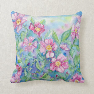 "Prairie Roses" Throw Pillow