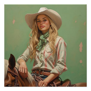 Prairie Saddles: Cowgirl Wall Art
