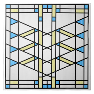Prairie School Style Interpretation No. 3 Tile