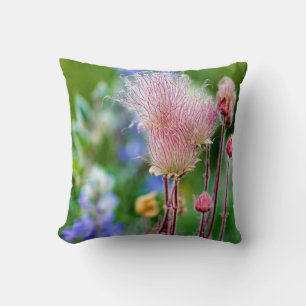 Prairie Smoke Wildflowers In Aspen Grove 2 Cushion