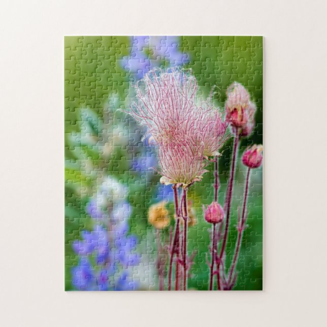 Prairie Smoke Wildflowers In Aspen Grove 2 Jigsaw Puzzle (Vertical)