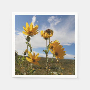 Prairie Sunset square paper napkin