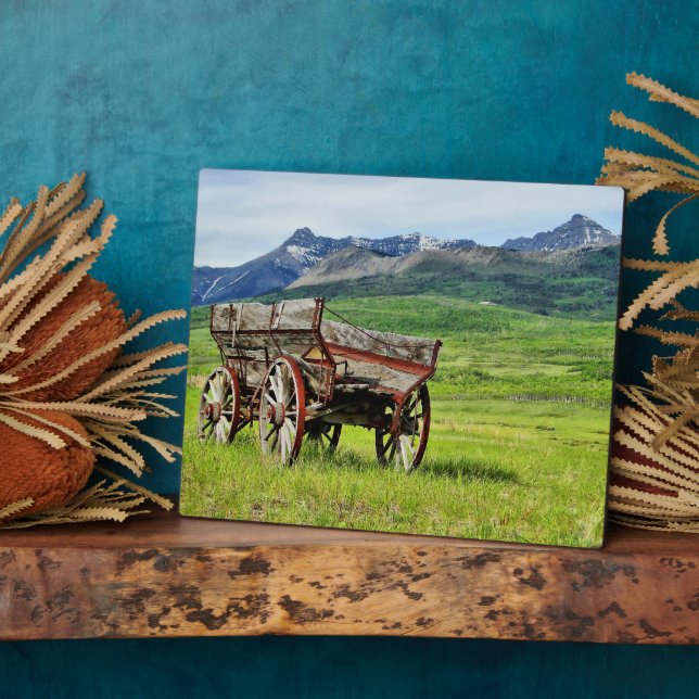 Prairie Wagon Trail's End Photo Plaque (Side)