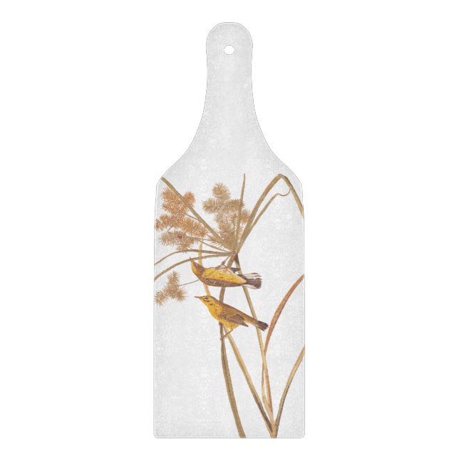 Prairie Warbler Audubon Yellow Bird Cutting Board (Front)