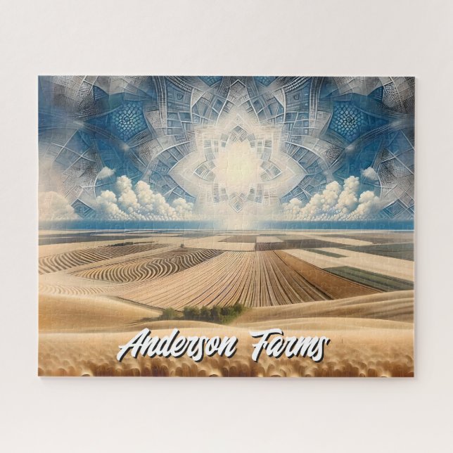 Prairie Wheat Farm Abstract Jigsaw Puzzle (Horizontal)