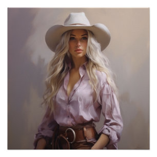 Prairie Wildflower: Cowgirl Wall Art