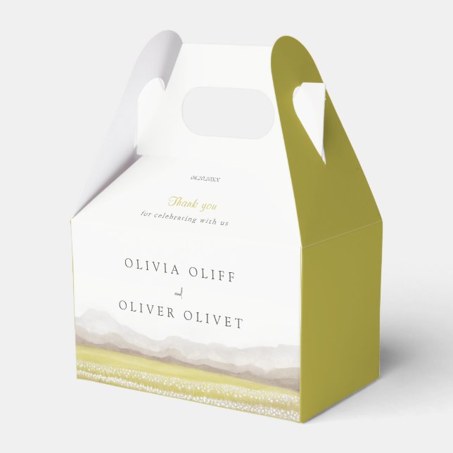 Prairies in Bloom Wedding Favour Box (Front Side)