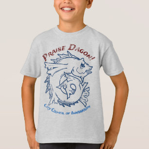 Praise Dagon Innsmouth Lovecraft Fish Horror T-Shirt