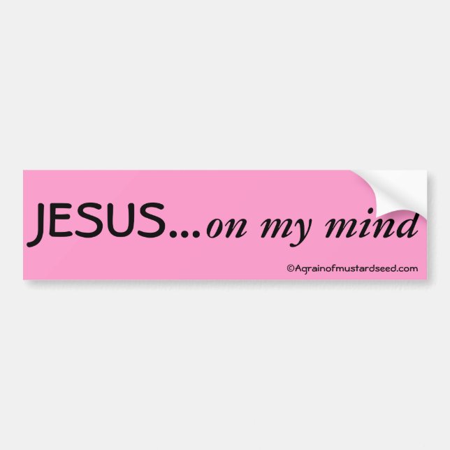 Praise Him N Pink Bible Quote Customise it Bumper Sticker (Front)
