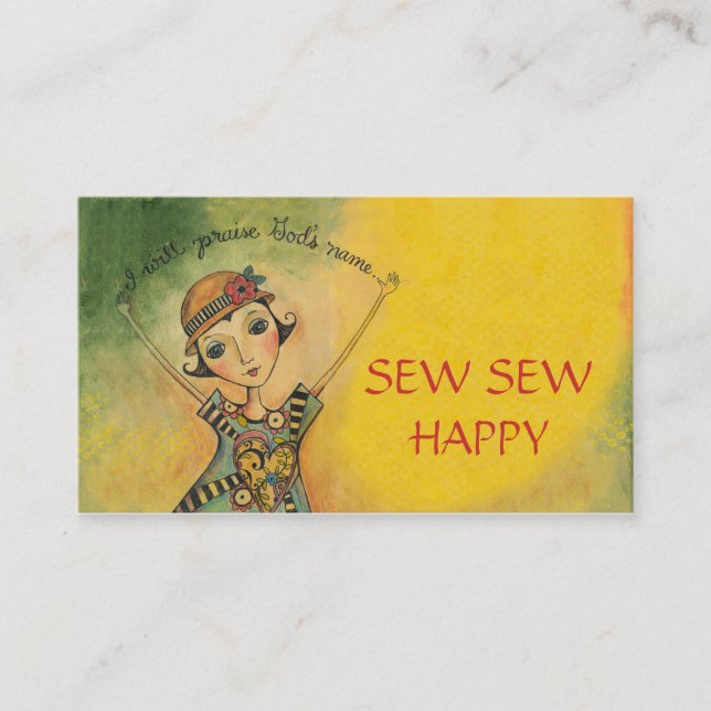 Praise Him Personal Business Mummy Card (Front)