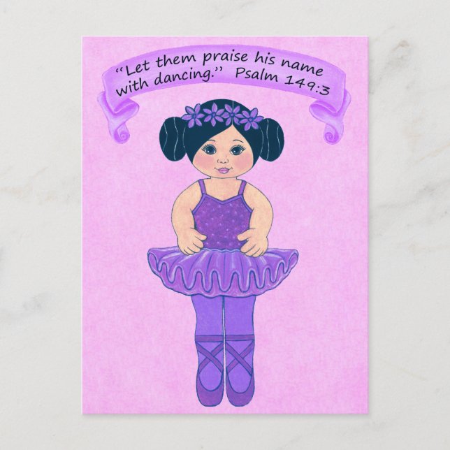 Praise His Name with Dancing 4~Scripture~Print Postcard (Front)