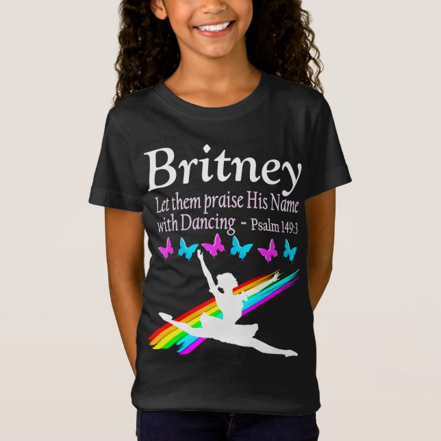 PRAISE HIS NAME WITH DANCING PERSONALIZED T SHIRT (Front)