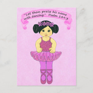 Praise His Name with Dancing ~Scripture~Print Postcard