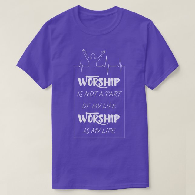 Praise Jesus Christ Church Heartbeat T-Shirt (Design Front)
