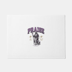 Praise King of Kings Vintage Engraving Shirt Doormat