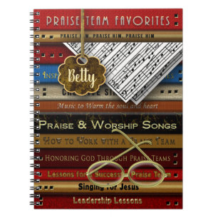 PRAISE TEAM NOTEBOOK - MUSIC BOOKS/GLASSES - Name