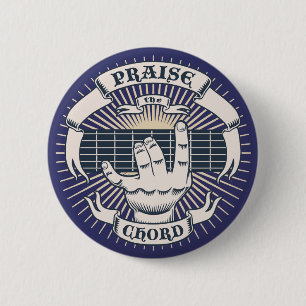 Praise the Chord 6 Cm Round Badge