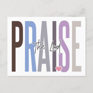 Praise the Lord, believe in God, trust Jesus, resp Holiday Postcard