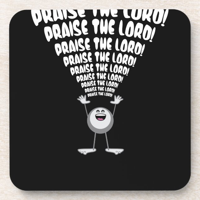 Praise The Lord Emoji Coaster (Front)
