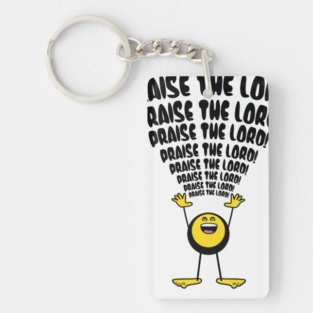 Praise The Lord Emoji Key Ring (Front)
