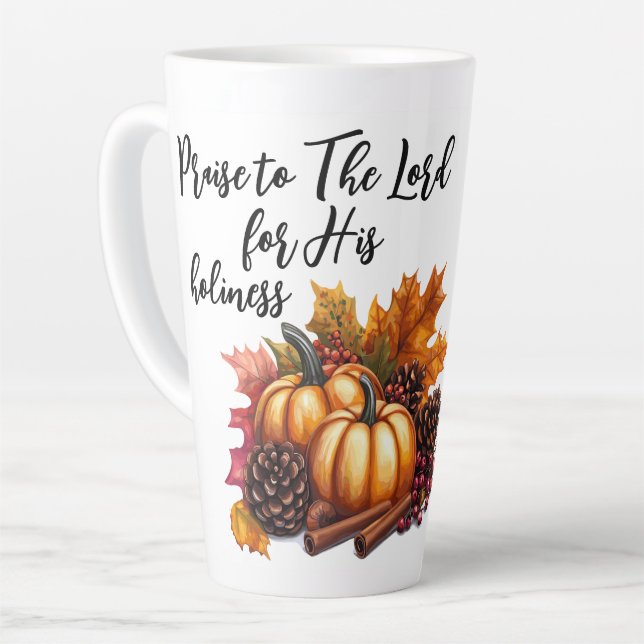 Praise The Lord Latte Mug (Left Angle)