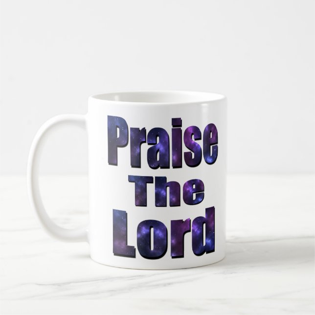 Praise The Lord Logo, Coffee Mug (Left)