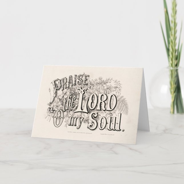 Praise the Lord O My Soul | Currier & Ives  Holiday Card (Front)