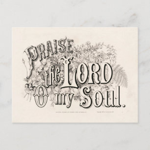 Praise the Lord O My Soul   Currier & Ives  Postcard