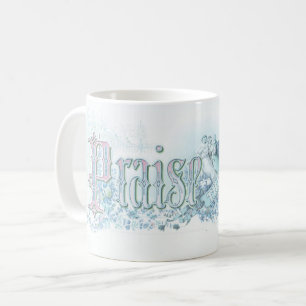 "Praise The Lord" pastel seafoam green & aqua blue Coffee Mug