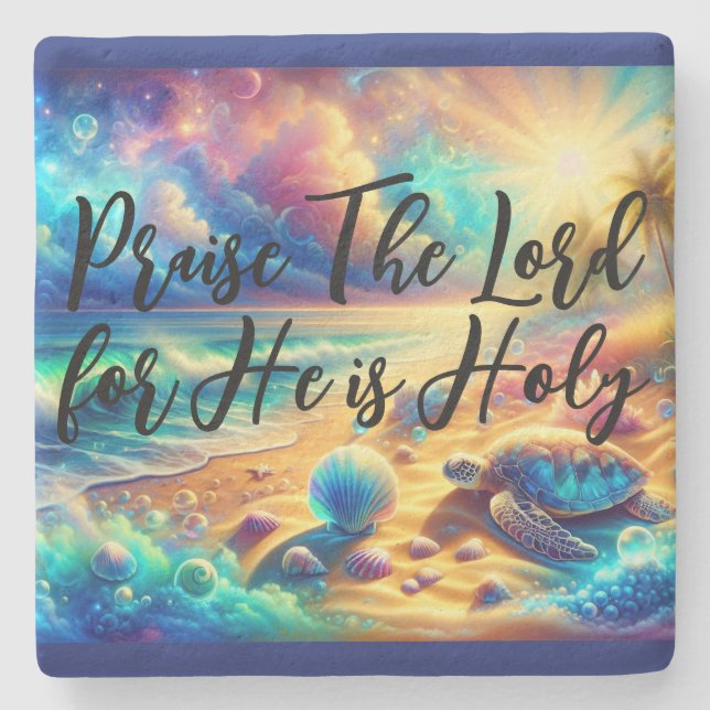 Praise The Lord Stone Coaster (Front)
