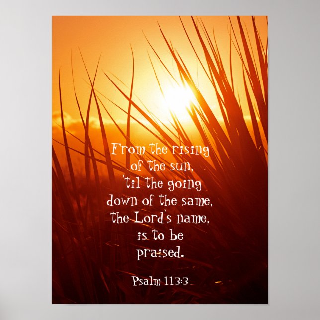Praise the Lord Sunrise Poster Print (Front)