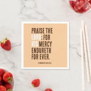Praise The Lord - Thanksgiving Day Party -  Napkin