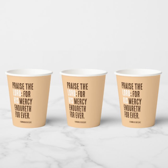 Praise The Lord - Thanksgiving Day Party -  Paper Cups (Multi)