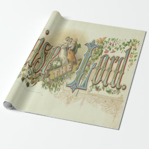 Praise The Lord Vintage Christian Art Wrapping Paper