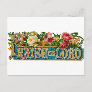 Praise the Lord Vintage Christian Postcard