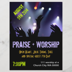 Praise Worship Flyer Invitation